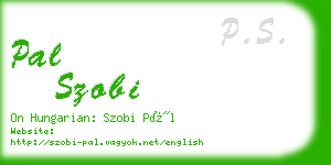 pal szobi business card